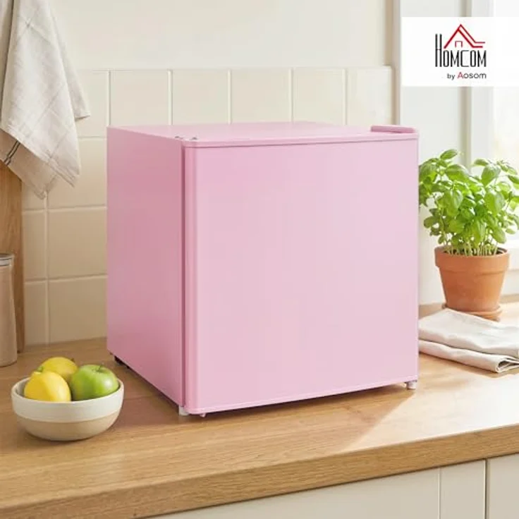 HOMCOM Mini-Gefrierschrank 35 L, freistehende Gefrierbox mit 5-stufiger Temperaturregelung und leisem Betrieb, rosa – Bild 2
