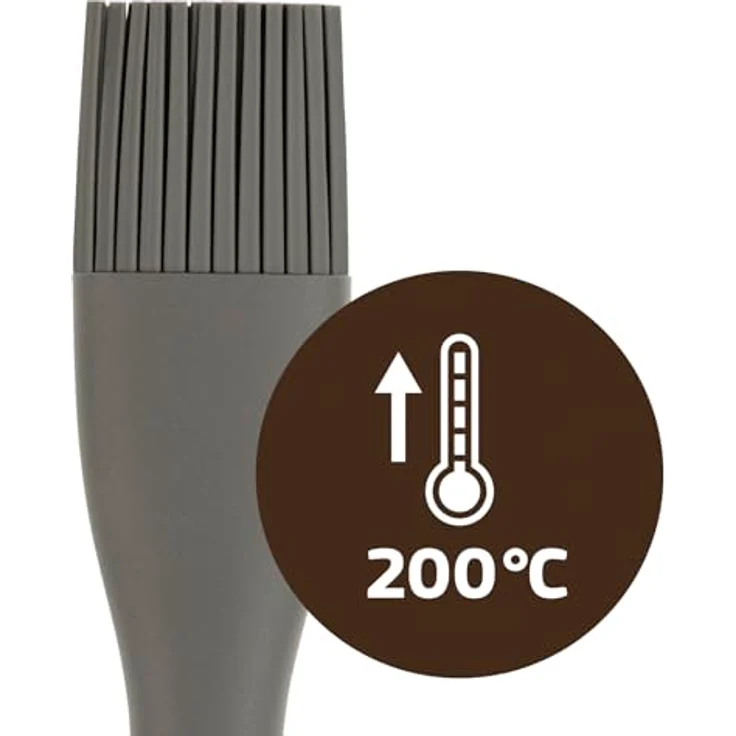 KAISER Silikonpinsel 2300669434, 100% Platin-Silikon, hitzebeständig bis 200 °C, spülmaschinengeeignet, grau – Bild 2