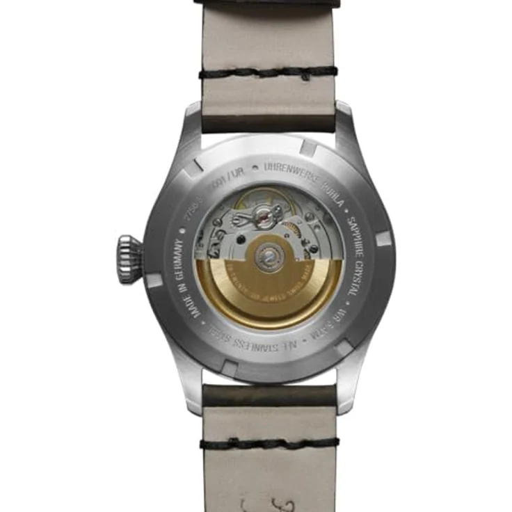 Bauhaus Aviation Flight Control, Automatik Uhr SW 200, Edelstahl, beiges Ziffernblatt mit leuchtenden Zahlen – Bild 2