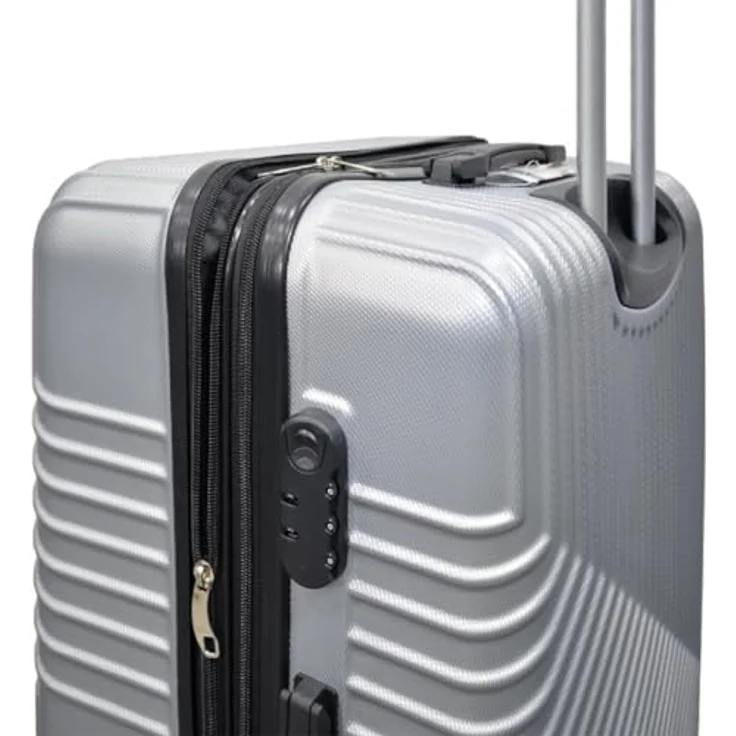 COFI 1453 Trolley Set Reisekoffer 3-teilig - ABS Hartschale für Jede Reise Silber – Bild 2