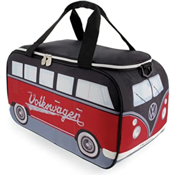 Brisa VW Collection Volkswagen Bulli Bus T1 Kühltasche 25 Liter Motiv, schwarz, rot – Bild 2