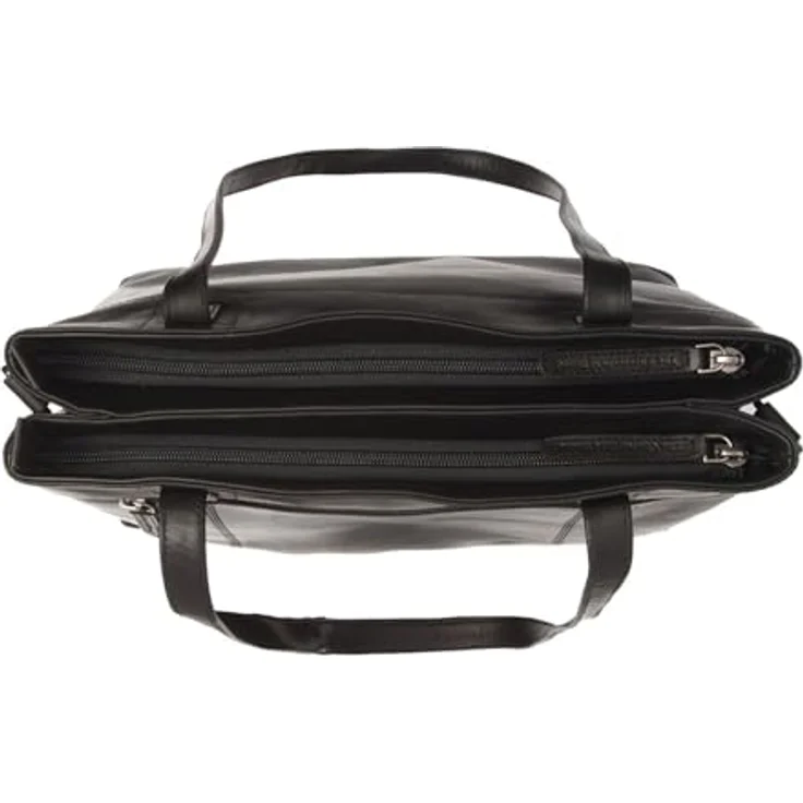 The Chesterfield Brand Nola Shopper 30 cm, Schultertasche aus gewachstem Rindleder im Vintage-Look, schwarz – Bild 3