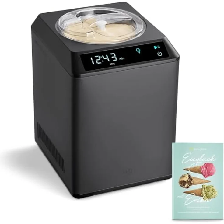 Springlane Kitchen Eismaschine & Joghurtbereiter Erika 2in1, 250W, Touch Display, 4 Funktionen, schwarz – Bild 2
