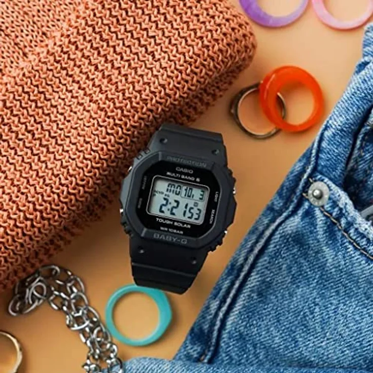 Casio BGD-5650-1ER Baby-G Funk-Solar DAMENUHR, Rechteckiges Design, Tag-Datum-Anzeige, Quarz-Uhrwerk – Bild 5