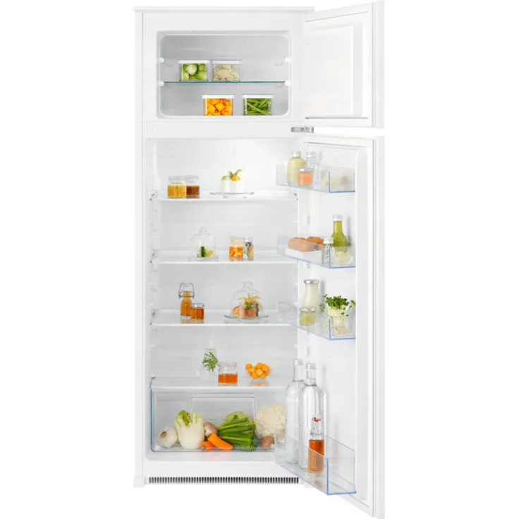 Electrolux KTS5LE14S Kühl- und Gefrierkombination, 218 l, integrierte elektronische Steuerung, ColdSense, LowFrost, FastFreeze, LED-Beleuchtung, Weiß