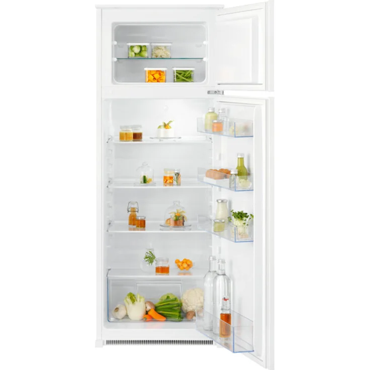 Electrolux KTS5LE14S Kühl- und Gefrierkombination, 218 l, integrierte elektronische Steuerung, ColdSense, LowFrost, FastFreeze, LED-Beleuchtung, Weiß