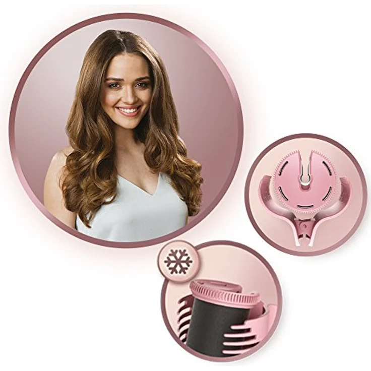 Remington Lockenwickler PROluxe H9100, aufheizbar, OPTIheat-Technologie, innovatives Clip-Design, zwei Größen (25 mm, 32 mm), rosé-schwarz – Bild 2
