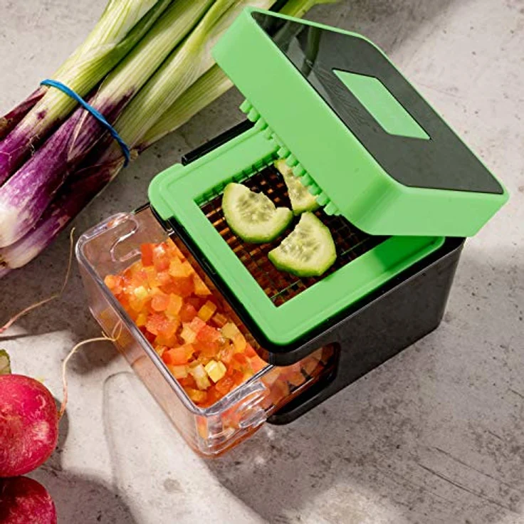 Genius Nicer Dicer Spicy, 5 Teile, Gemüseschneider, Grün – Bild 3