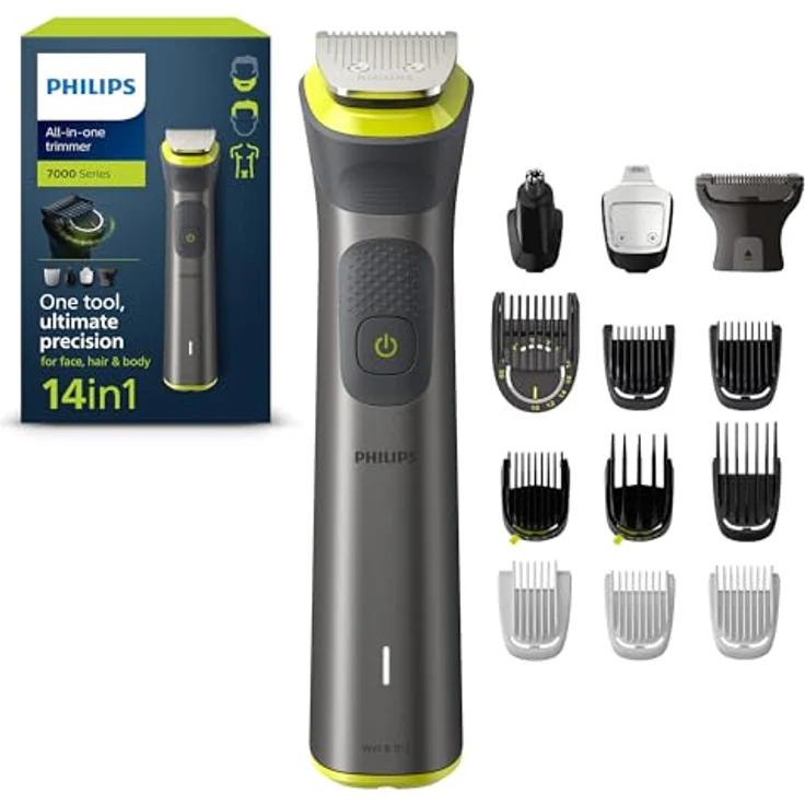 Philips Multigroom Serie 7000 14in1 Trimmer Full Body Bart Ultimate Allrounder, grau – Bild 1