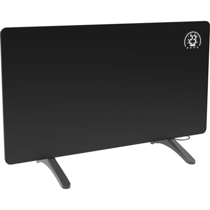 Princess Infrarot-Heizung Connected - Flacher Wandheizkörper 480W - Einstellbarer Thermostat bis 50°C - 24-Stunden-Timer - Wochenprogrammierung - Schwarz