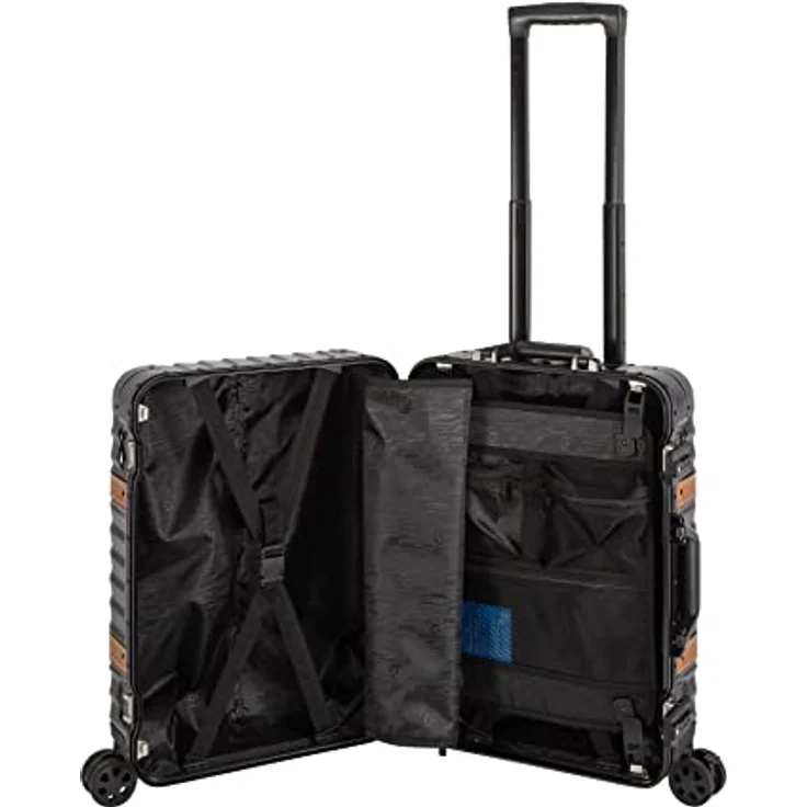 Travelhouse Paris Bordtrolley Koffer S 360° Doppelzwillingsrollen schwarz Alu-Rahmen – Bild 3