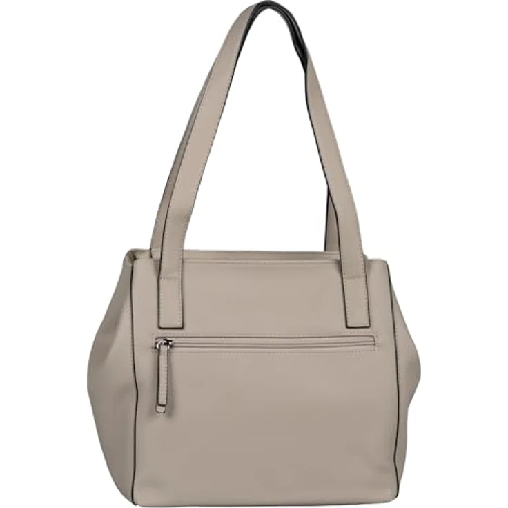 Tom Tailor Mirenda Schultertasche, Handtasche aus Kunstleder mit viel Stauraum, Beige – Bild 2