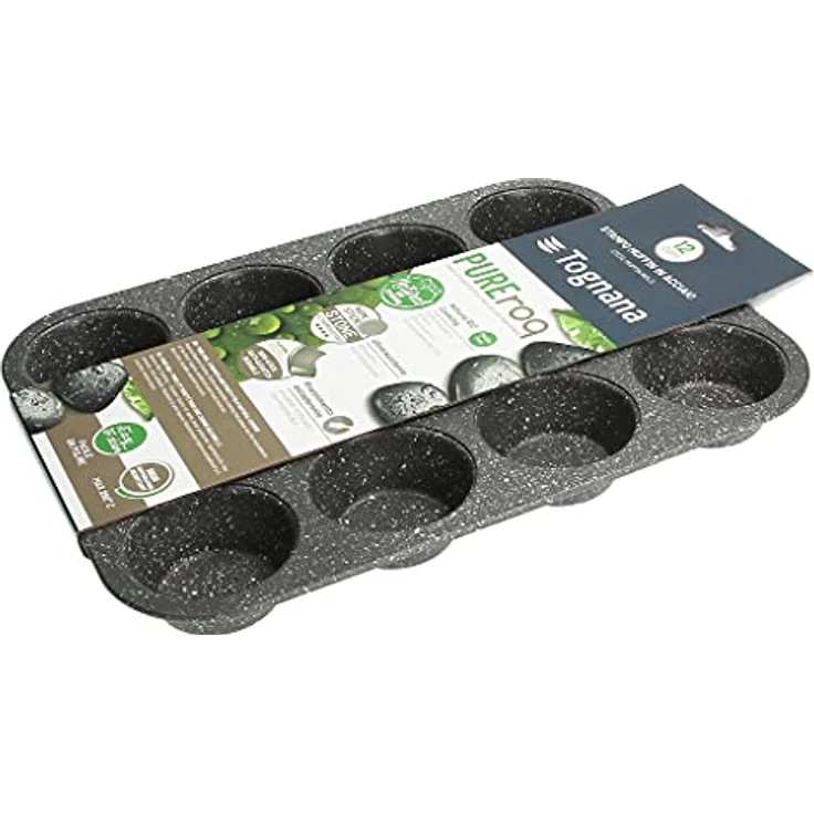 Tognana WR44333PROQ Pizzablech, Antihaftbeschichtung, kratzfest Muffin-Blech 12-Count schwarz – Bild 3
