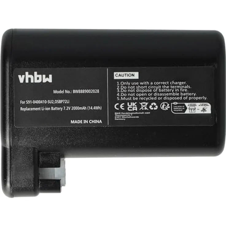 vhbw 2X Akku kompatibel mit AEG RX9-1-SGM, RX9-1-IBM, RX9-2-4STN, RX9-2-4ANM, RX9, RX8-1-4WN Saugroboter (2000 mAh, 7,2 V, Li-Ion) - Leistungsfähige Austausch-Akkus, wiederaufladbar – Bild 3