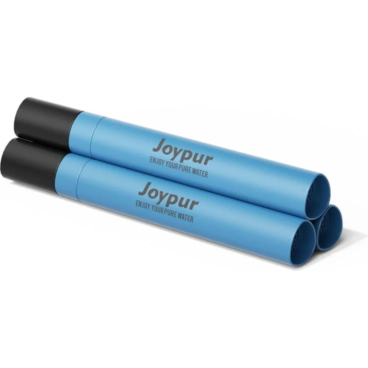 joypur Wasserfilter Outdoor 3er-Pack, Hohlfaser-Ultrafiltration 0,01 µm, 1000L Kapazität, tragbar, blau