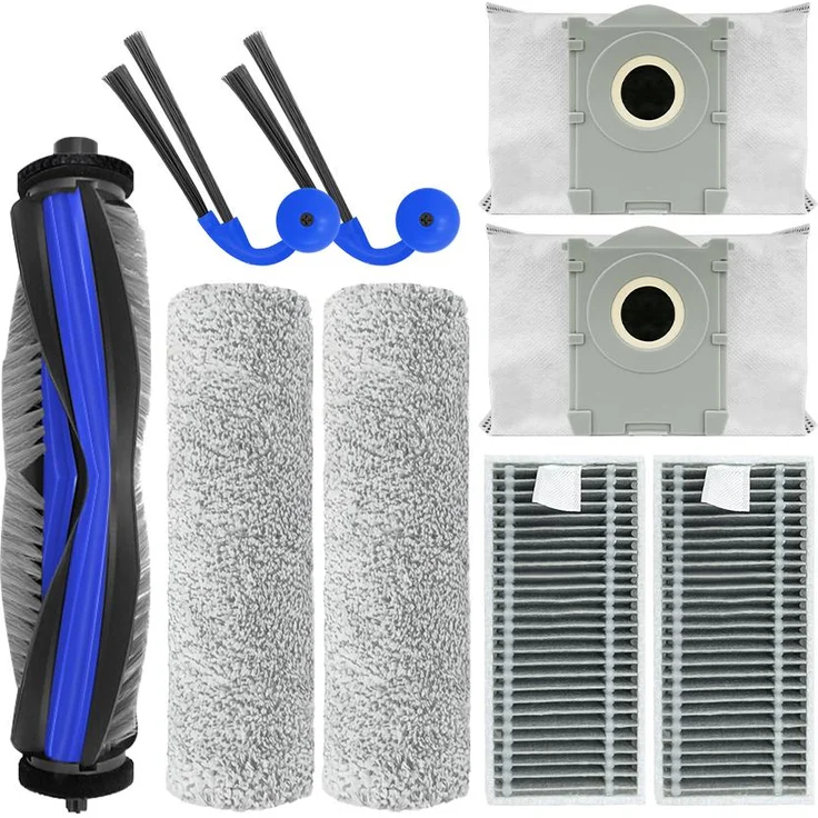 T6 Power Zubehörsatz für Ecovacs Deebot X11 Pro Omni, X9 Pro Omni – Umfassendes Ersatzteilset mit HEPA-Filtern, Hauptbürste, Seitenbürsten, Wischmopps und Staubbeuteln