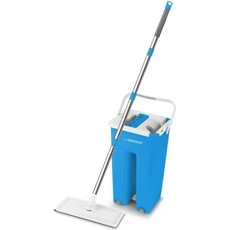 Esperanza Rotationsmopp 2in1, Wischmopp mit Wasch- und Trockentank, handfreies Design, rot – Bild 1