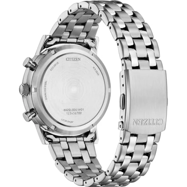 Citizen Chronograph CA4630-53X, Herrenuhr mit Solar-Antrieb, Edelstahlarmband, Datum und Stoppfunktion – Bild 2