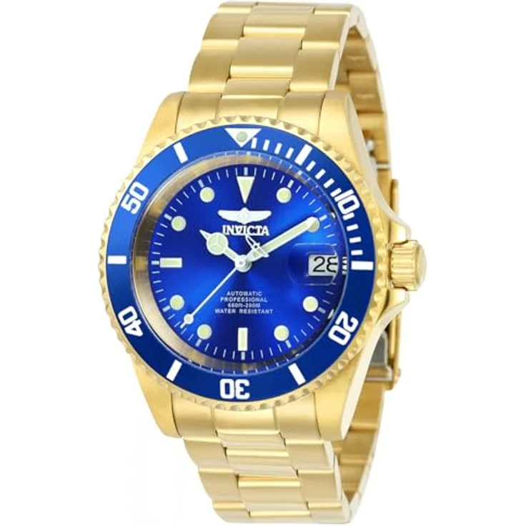 Invicta Pro Diver Automatikuhr, Edelstahl Herren Armbanduhr mit blauem Zifferblatt, 40mm, 20 bar wasserdicht – Bild 1