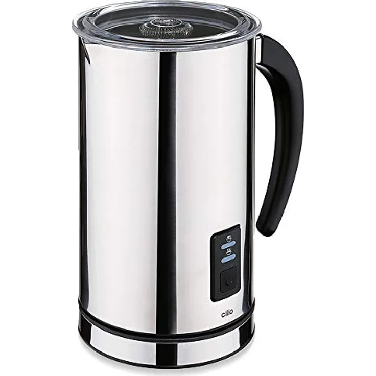 Cilio KP0000103014 CREMA Milchaufschäumer, Edelstahl