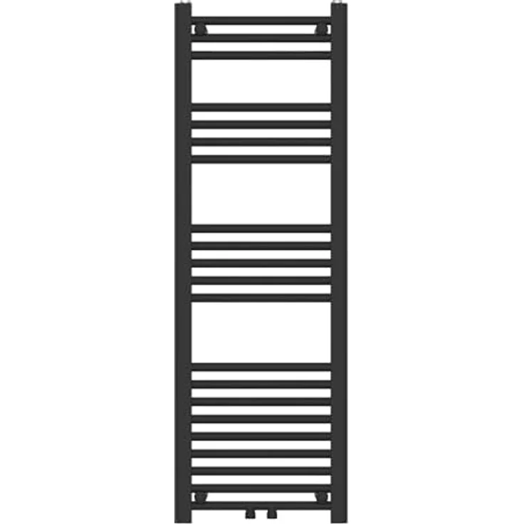 Neu.Haus Voss, Handtuchheizkörper, Schwarz, platzsparendes Design, 425 W Heizleistung, moderne Wandmontage – Bild 3