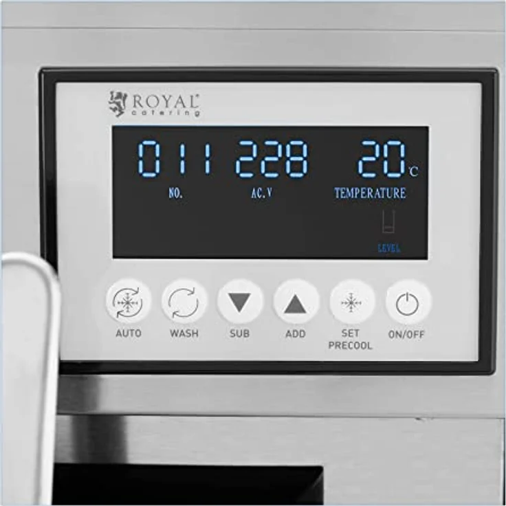 Royal Catering Softeismaschine 33 l/h Frozen Joghurt Sorbet Gastro 2140 W 3 Sorten, Silbern – Bild 2