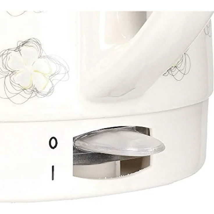CONPT Hausgeräte RK0010ne Keramik Wasserkocher, Einzigartiges Design, attraktivem Blumendesign, 1 L, Weiß, 1100 W – Bild 5