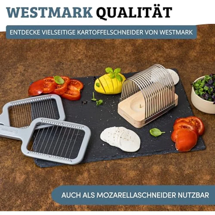 WESTMARK Fächerkartoffelschneider, Allesschneider für gleichmäßige Fächerform, geeignet für Kartoffeln bis 10 cm Länge, stabil und präzise – Bild 11