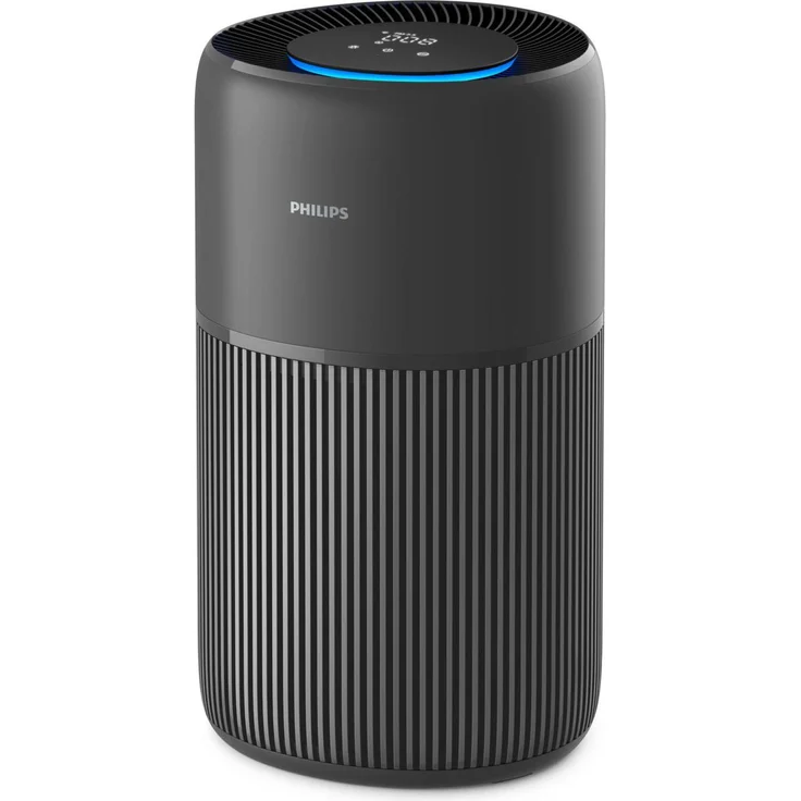 Philips AC2221/13, Luftreiniger mit HEPA-Filter, 420 m³/h Luftreinigungsrate, energieeffizient, nahezu geräuschlos, schwarz