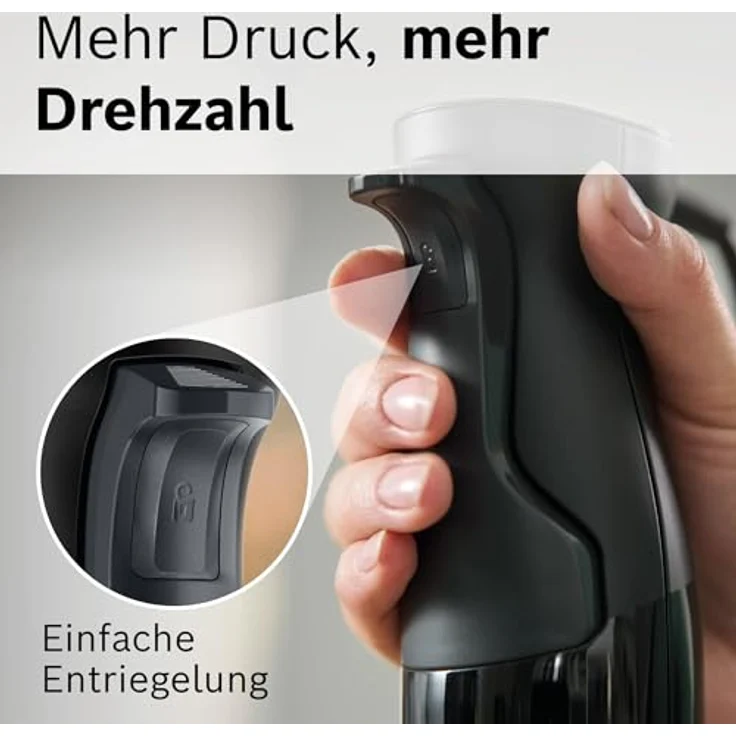 Bosch Hausgeräte Serie 4, Stabmixer, ErgoMaster, 1000 W, Schwarz, anthrazit, MSM4B6V2, Stabmixer, Schwarz – Bild 4
