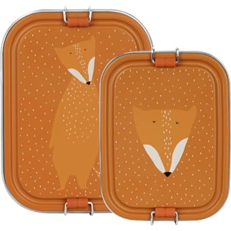 Trixie Baby Lunchbox Trixie Brotdose aus Edelstahl Mr Fox Fuchs Orange Small, für Kinder ab ca. 3 Jahren, ideal für unterwegs, leicht und langlebig - Preisvergleich – Bild 6