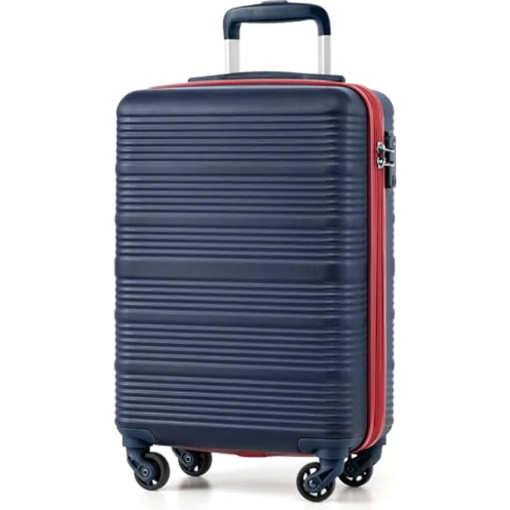 COOLIFE Handgepäck Koffer 55x35x20cm, ABS-Hartschale für Ryanair & Easyjet, 4 Silent Spinner Räder, TSA-Schloss, leicht und robust – Bild 1