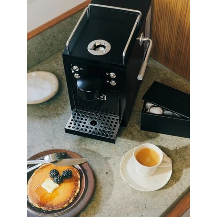 Sjöstrand The Original 2 Kapsel-Kaffeemaschine, 19-Bar-Drucksystem, Edelstahl, Schwarz, kompatibel mit Nespresso® Original Kapseln – Bild 6