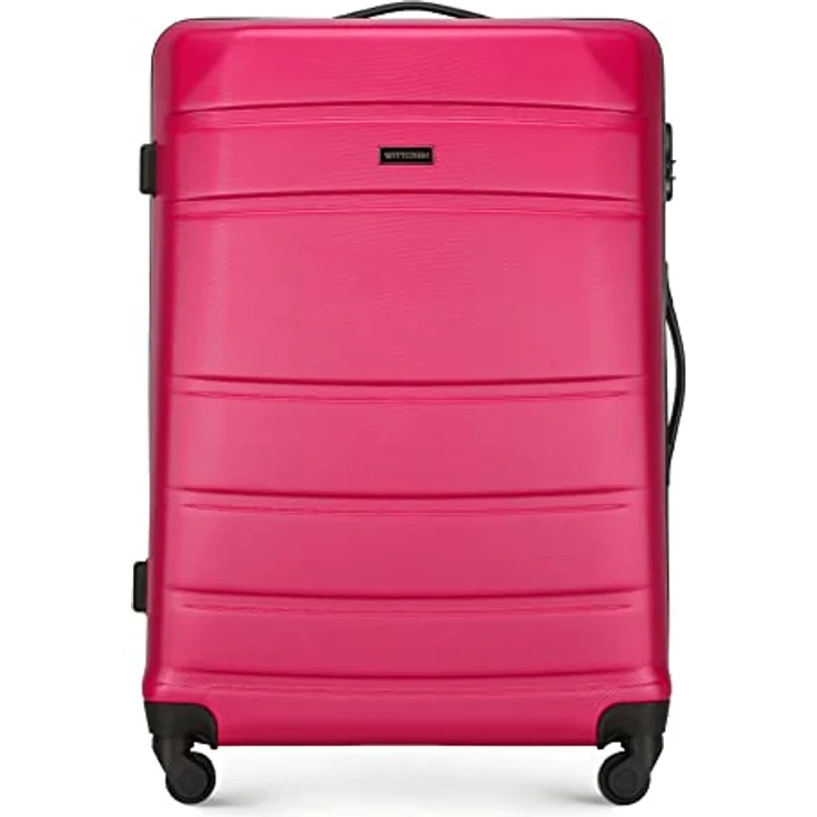WITTCHEN Großer Koffer Trolley Koffer Reisekoffer aus ABS Hartschalen Trolley 4 Rollen Kombinationsschloss Rosa 56-3A-653-34 – Bild 1