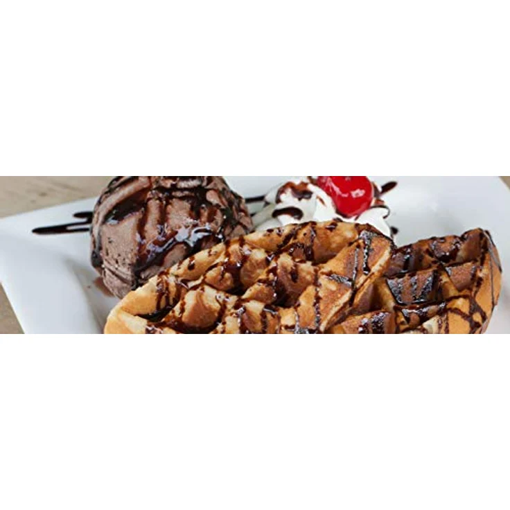 MPM MGO-39M Waffeleisen Professional für 2 Dicke belgische Waffeln, antihaftbeschichtete Platten, automatische Temperaturregelung, Edelstahlgehäuse, 1000W, Negro-Plata, 2 Gofres – Bild 6