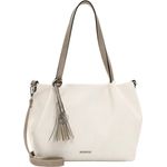 EMILY & NOAH Shopper E&N Elke, für Damen, Uni-Design, veganes Feinsynthetik, PETA-Approved Vegan, Web-Optik, Logo-Anhänger, schwarz