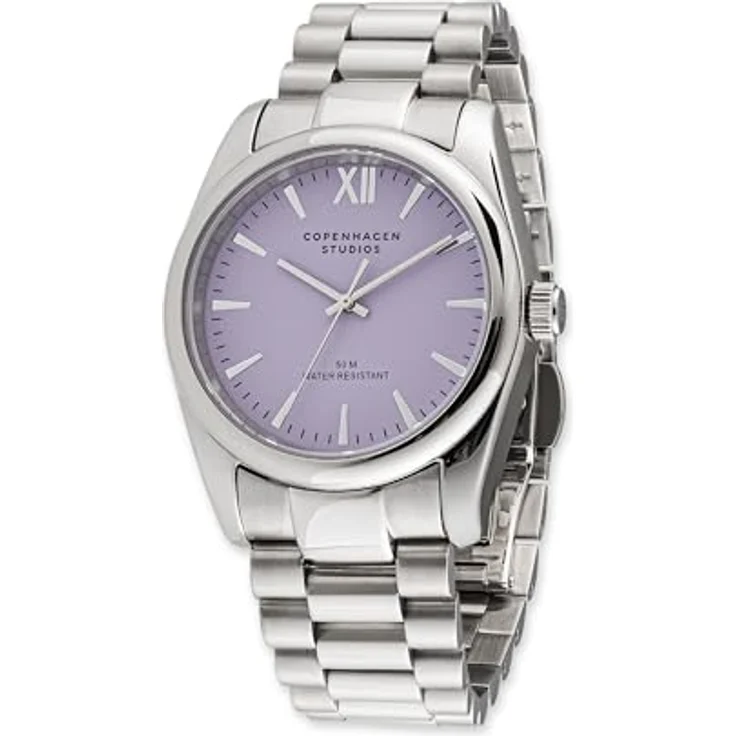 COPENHAGEN STUDIOS Round Watch, Silber, 36 mm, elegante Damenuhr aus Edelstahl, Quarzwerk, 5 ATM wasserdicht, kratzfest – Bild 1