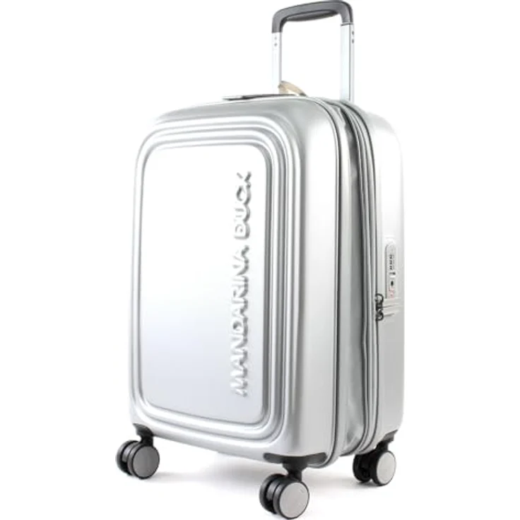 Mandarina Duck LOGODUCK + Trolley Cabin EXP Silver Hartschalen-Koffer, erweiterbar, TSA Zahlenschloss – Bild 2