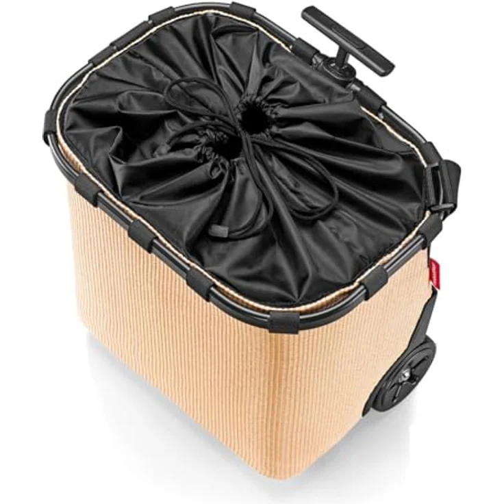 reisenthel carrycruiser Frame Raffia Black, Tragbarer Einkaufstrolley mit 40 l Volumen, Stabiler Aluminiumrahmen, Schultergurt und herausnehmbarer Netz-Innentasche, wasserabweisend – Bild 2