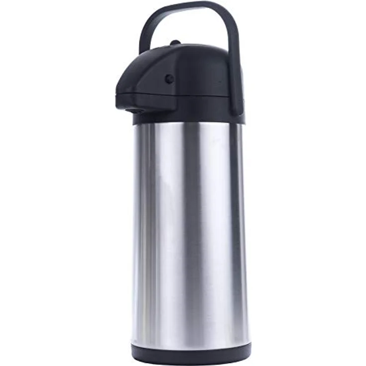 Haushalt International Thermo-Thermoskanne aus Edelstahl, doppelwandig, mit Pumpe, 3 Liter – Bild 3