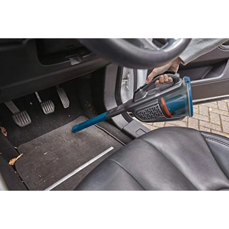 Black+Decker Lithium Dustbuster BHHV320B mit Cyclonic Action – 12V, 25AW, Akku Handstaubsauger mit ausziehbarer Fugendüse & Ladestation – Beutelloser, kabelloser Staubsauger – Titanium-Blau – Bild 6