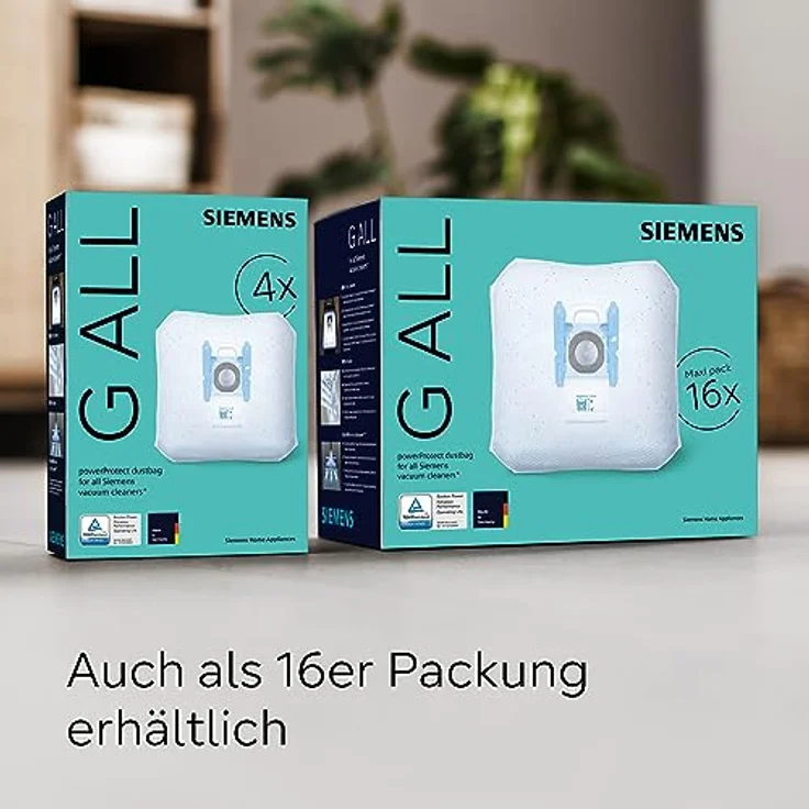 Siemens 576863 Staubsaugerbeutel, Hygieneverschluss für 99,9% Feinstaubfilterung, hohe Staubaufnahmekapazität – Bild 7