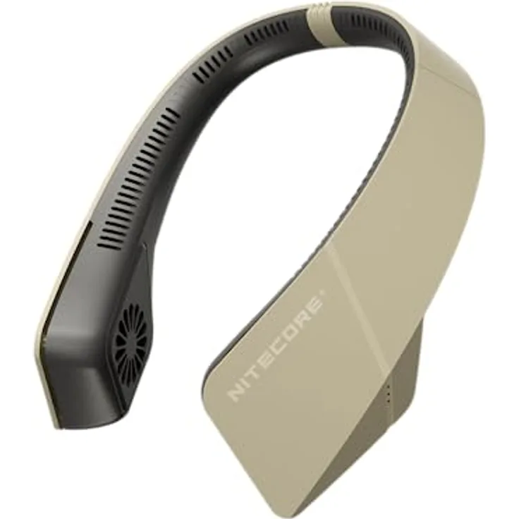 Nitecore NEF20, Tragbarer Nackenventilator mit leistungsstarken Lüftern und ergonomischem Design, grau