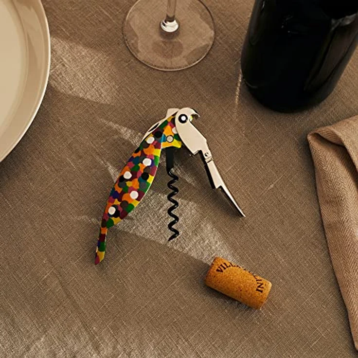 Alessi ''Parrot'' Sommelier-Korkenzieher aus Gußaluminium und PC. Handdekoriert, ''Proust'Licensed by Pulltaps – Bild 6