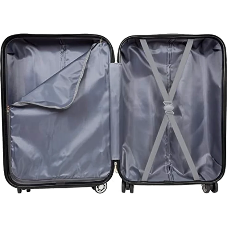 Trendyshop365 Koffer-Set 3-teilig Hartschale Dallas, mit 4 Rädern und Zahlenschloss, Blau, inkl. Handgepäcktrolley (38 Liter), Citykoffer (66 Liter) und Reisekoffer (95 Liter) – Bild 4