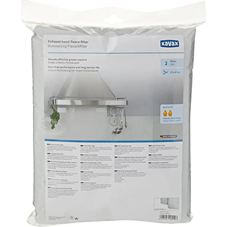 Xavax 2er Set Universal Dunstabzug-Flauschfilter, Individueller Zuschnitt, 57 x 47cm - Preisvergleich – Bild 2