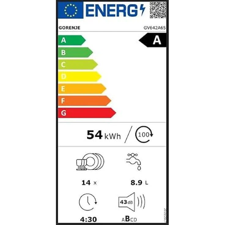 Gorenje GV642A65, vollintegrierbarer Geschirrspüler mit Selbstreinigungsprogramm und TotalDry, 60 cm, Grau – Bild 7