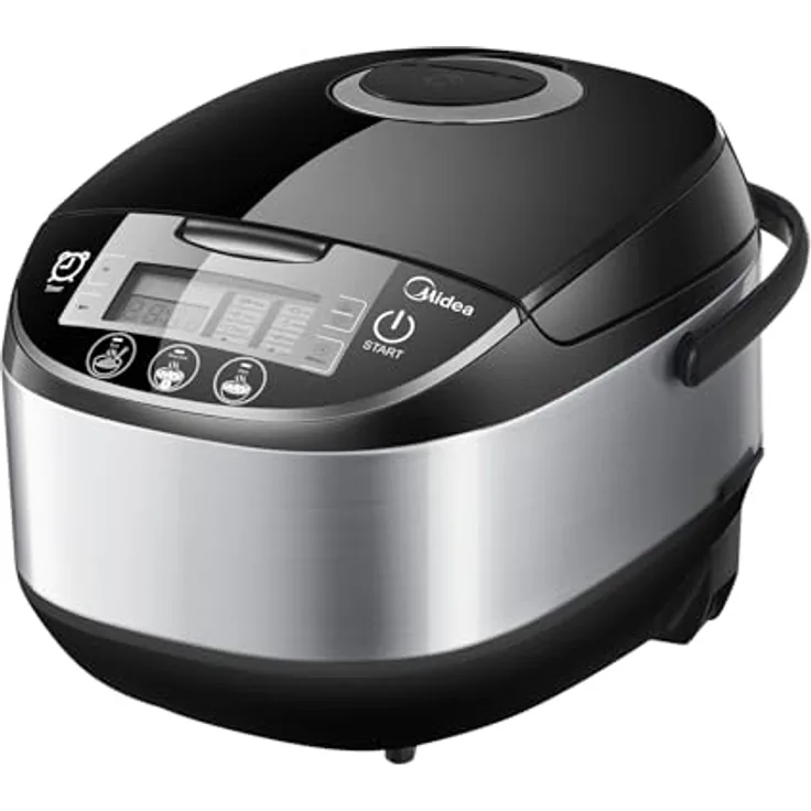 Midea Reiskocher Multikocher 11 Programme, 5 Liter für bis zu 10 Personen, Schwarz