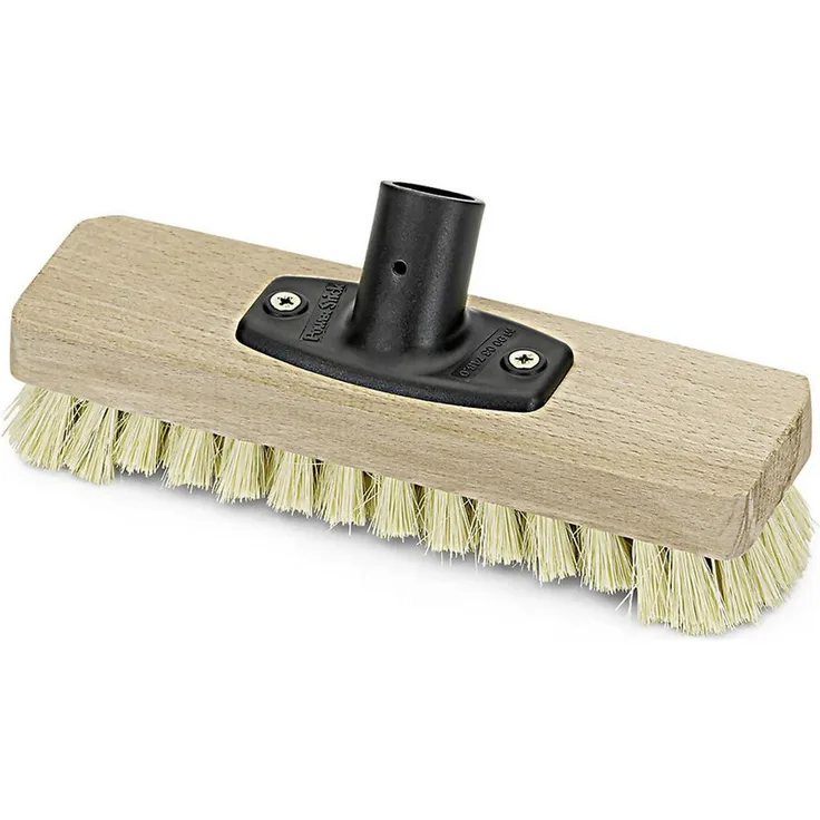 Nölle Profi Brush Wischmopp Power Stick Schrubber Thermo-PET mit Bart, 23 cm, mittel hart, hitzebeständig für gründliche Eckenreinigung