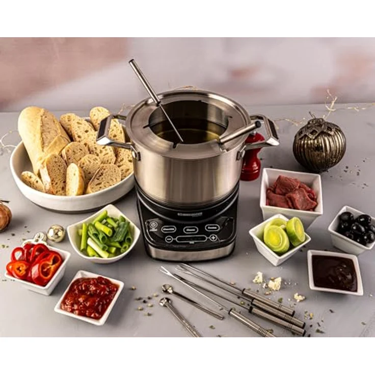 Rommelsbacher F 1200 Fondue-Set, 12000W, 2,5 L Fassungsvermögen, inkl. 6 Edelstahl Fonduegabeln mit Kennung – Bild 3